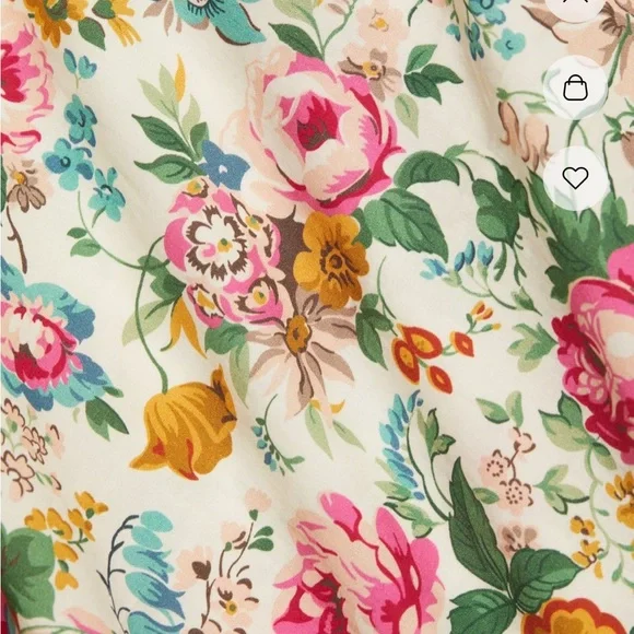 NWT DOEN Adele Dress Liberty Rose Romance Fabric Baby Doll Dress Floral - Picture 4 of 10